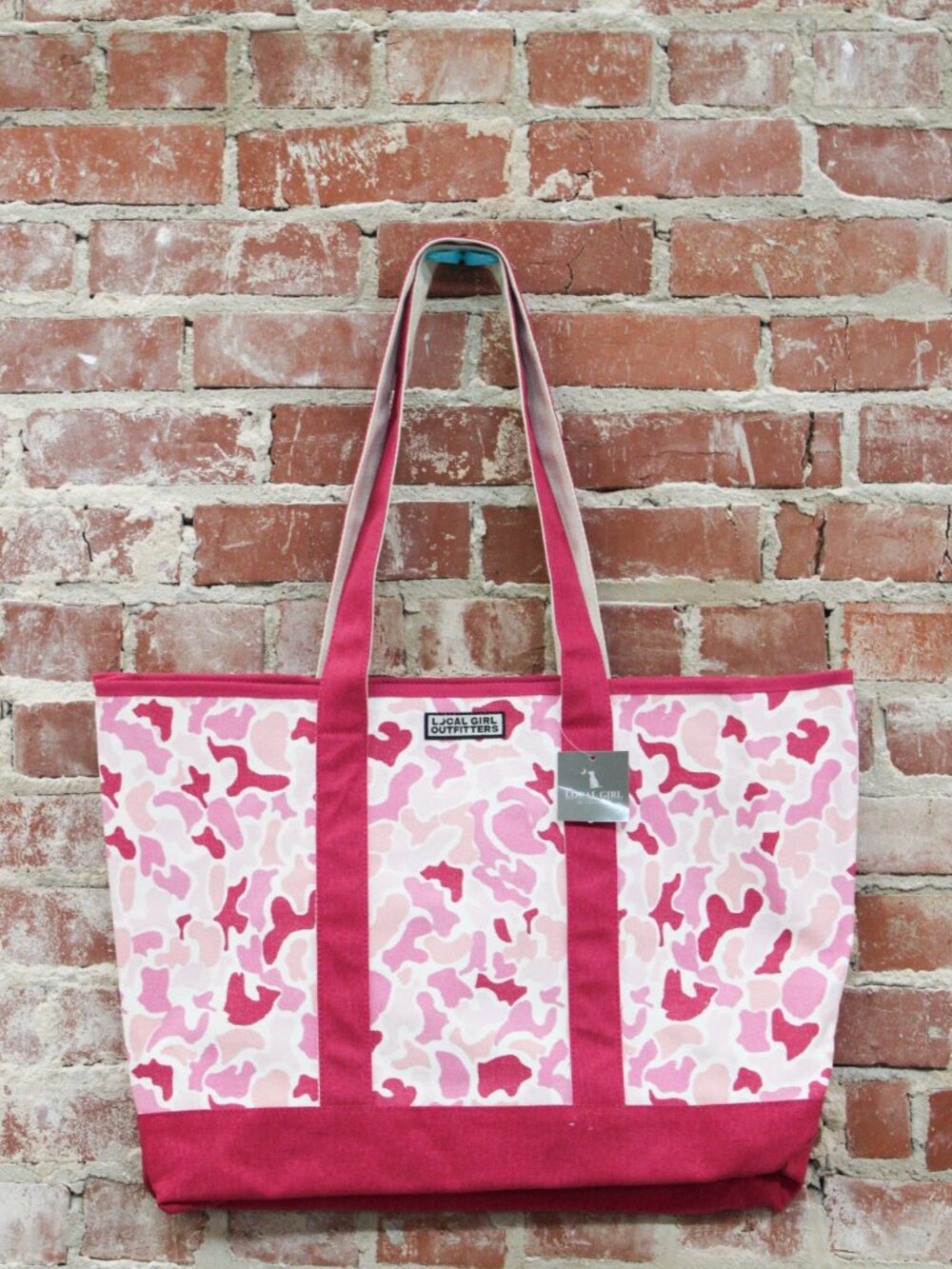 Local Girl Pink Localflage Beach Tote Bag